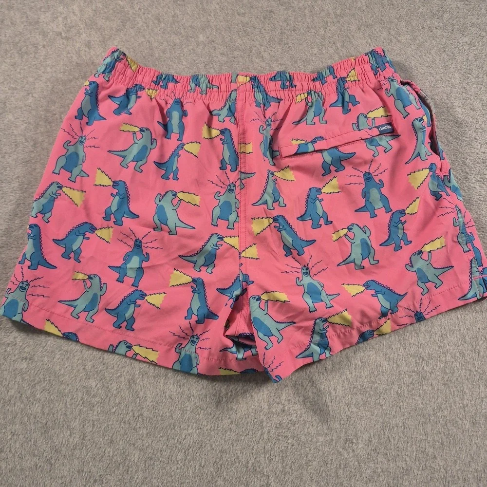 Chubbies Hear Me Roar Godzilla Dino Stretch Swim Trunks Men's Swim Shorts Large